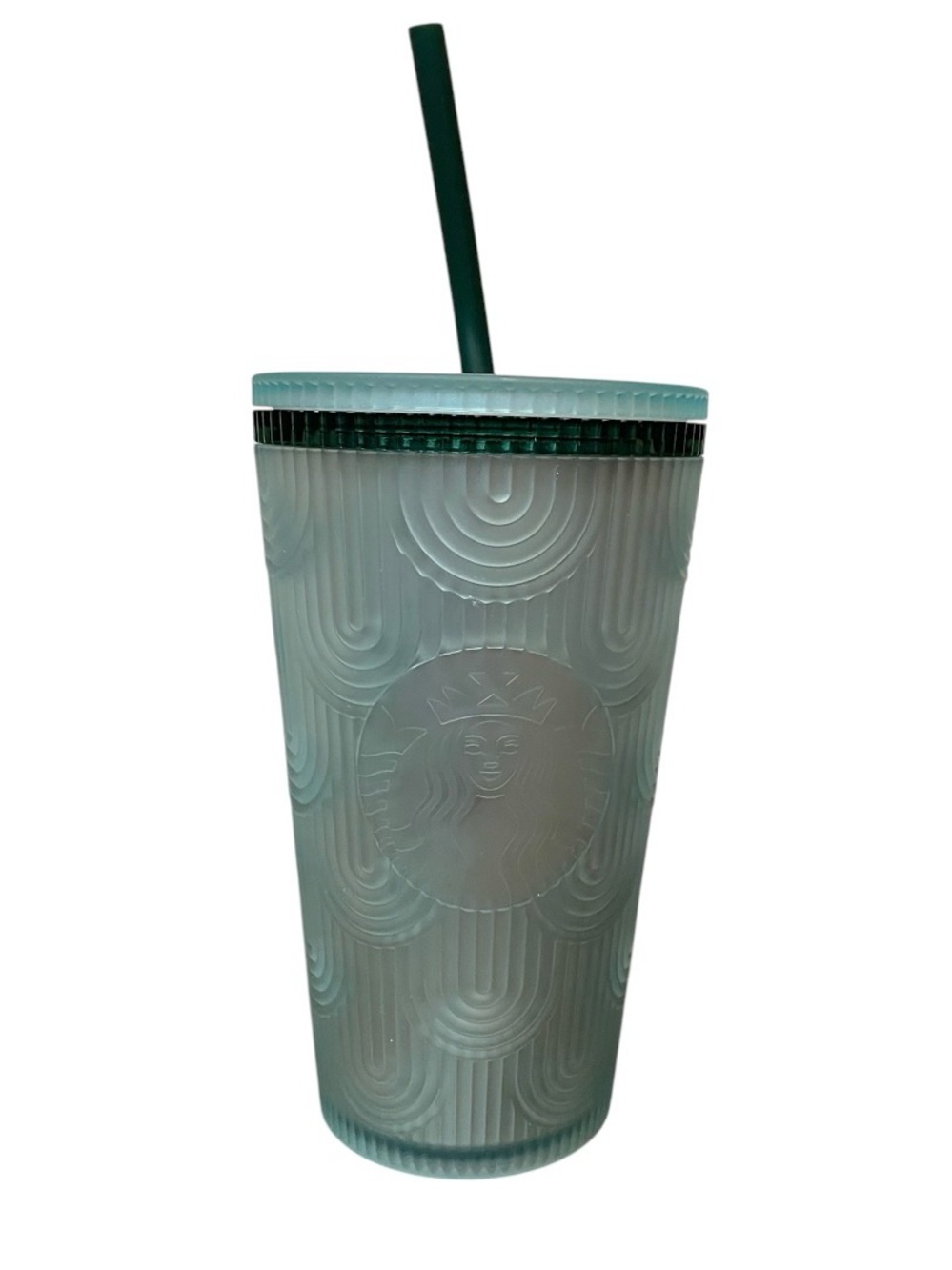Starbucks Spring 2024 Aqua Pearl Mermaid Scale Soft Touch Grande Tumbler